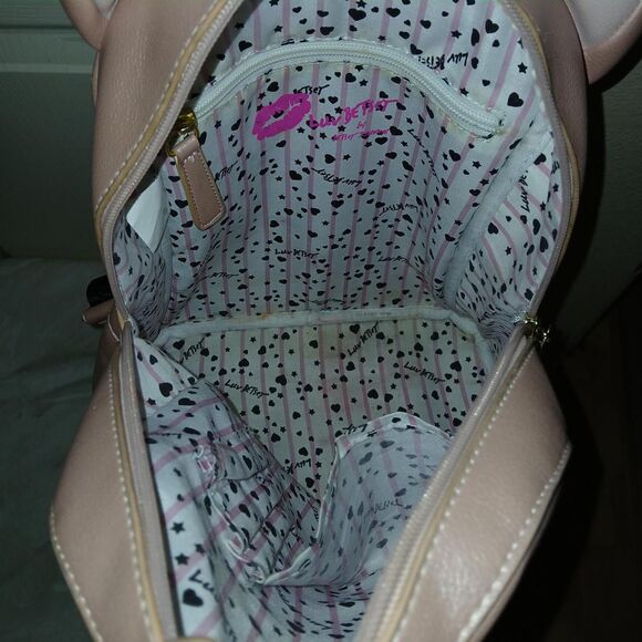 Y2K style Luv Betsey by Betsey Johnson Pink Kitty Cat Face backpack 3D ears main image 6